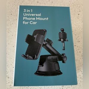 3 in 1 Universal Phone Mount for Car. Model: D-03.